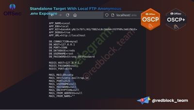 OSCP+ Standalone Target With Local FTP Anonymous .env Exposure